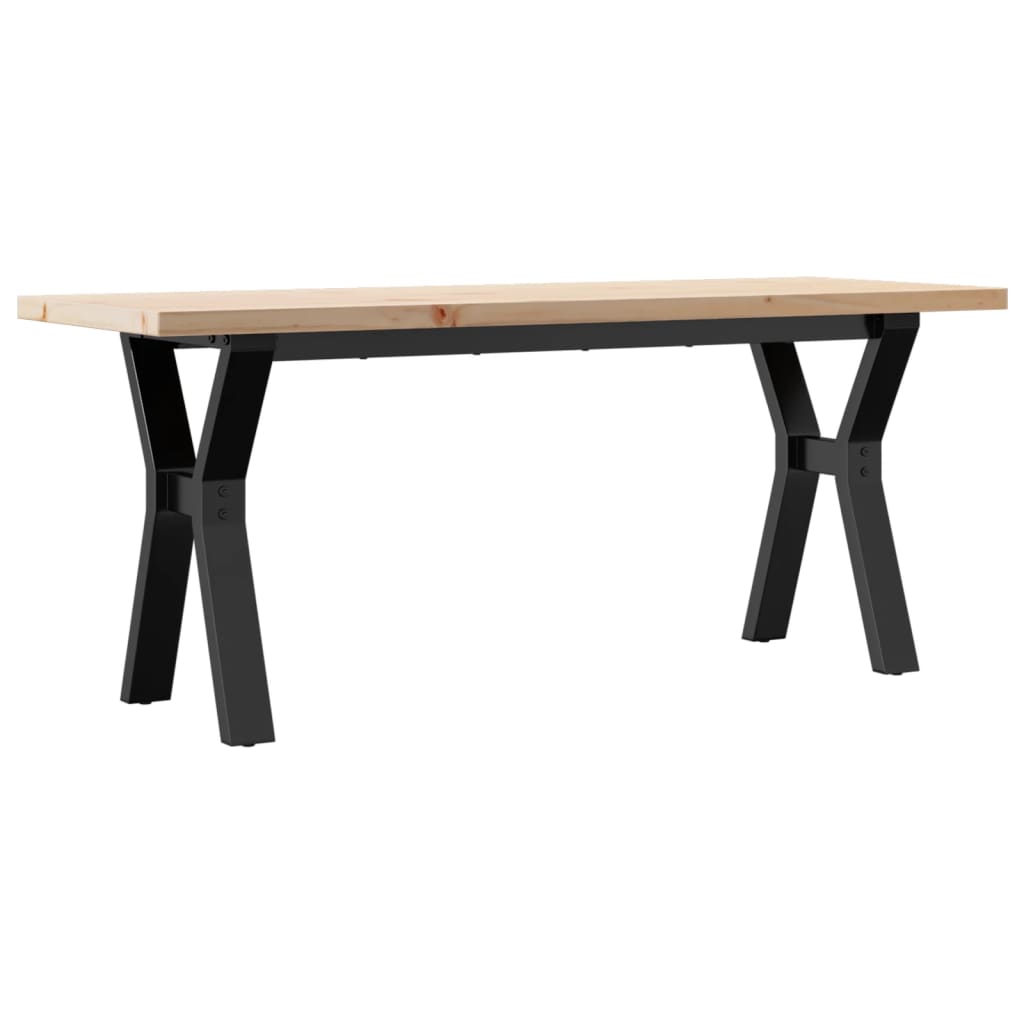 Salontafel Y-frame 110x40x45,5 cm grenenhout en staal is nu te koop bij PeponiXL, paradijselijk wonen!