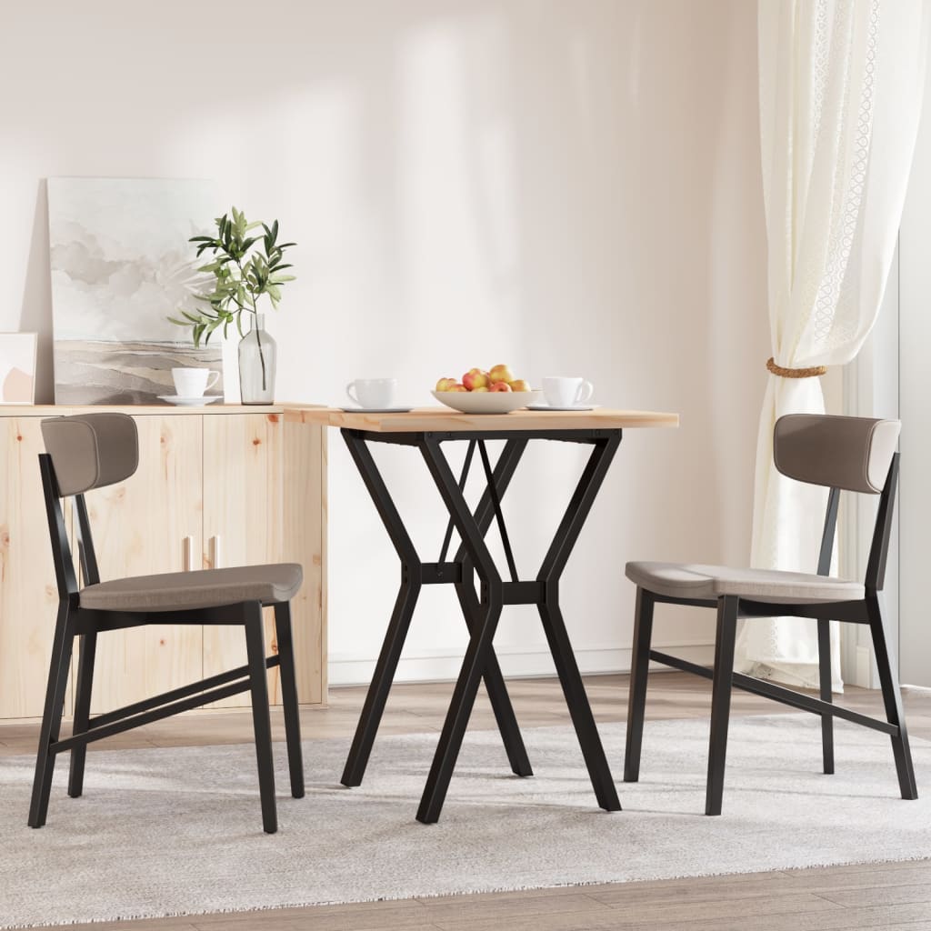 Eettafel Y-frame 60x60x75,5 cm massief grenenhout en staal is nu te koop bij PeponiXL, paradijselijk wonen!