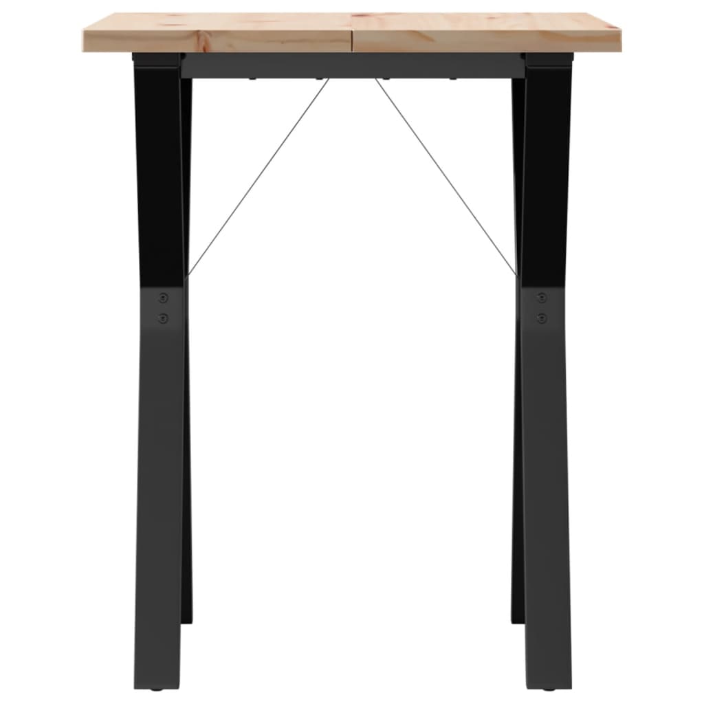 Eettafel Y-frame 60x60x75,5 cm massief grenenhout en staal is nu te koop bij PeponiXL, paradijselijk wonen!