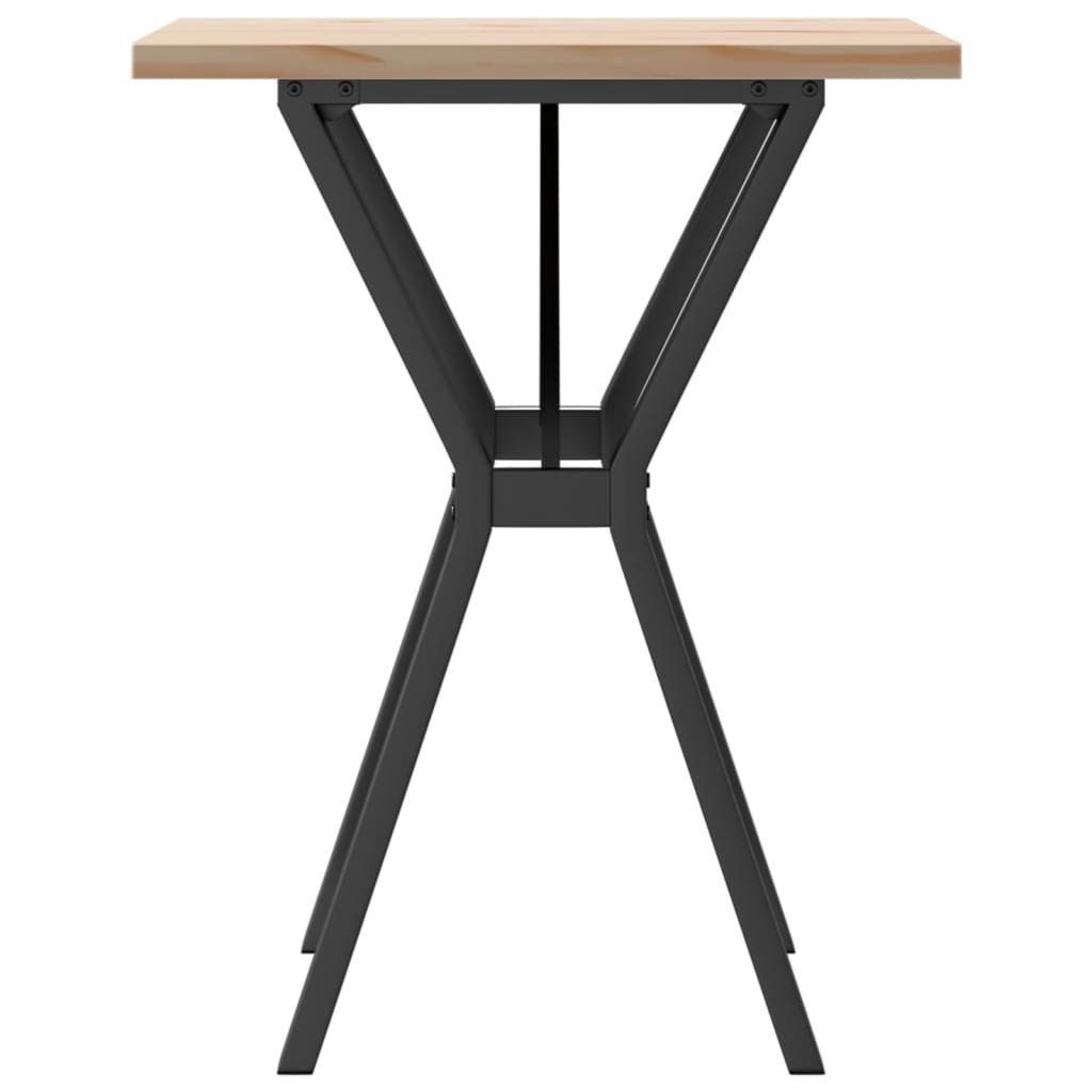 Eettafel Y-frame 60x60x75,5 cm massief grenenhout en staal is nu te koop bij PeponiXL, paradijselijk wonen!