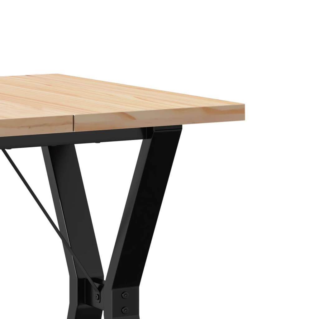 Eettafel Y-frame 60x60x75,5 cm massief grenenhout en staal is nu te koop bij PeponiXL, paradijselijk wonen!