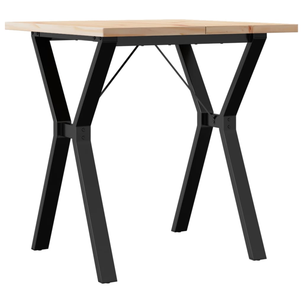 Eettafel Y-frame 70x70x75,5 cm massief grenenhout en staal is nu te koop bij PeponiXL, paradijselijk wonen!