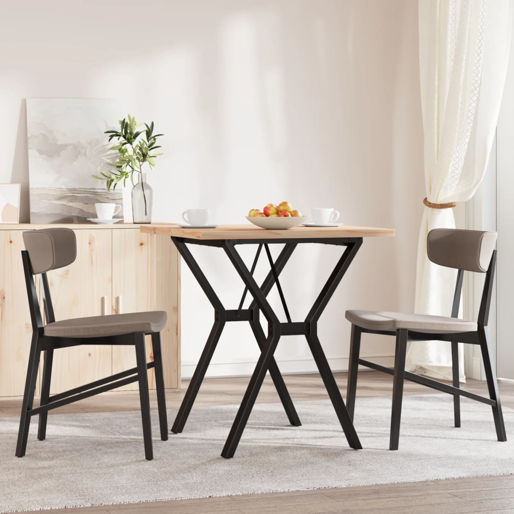 Eettafel Y-frame 70x70x75,5 cm massief grenenhout en staal is nu te koop bij PeponiXL, paradijselijk wonen!