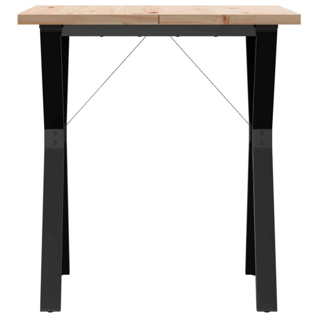 Eettafel Y-frame 70x70x75,5 cm massief grenenhout en staal is nu te koop bij PeponiXL, paradijselijk wonen!