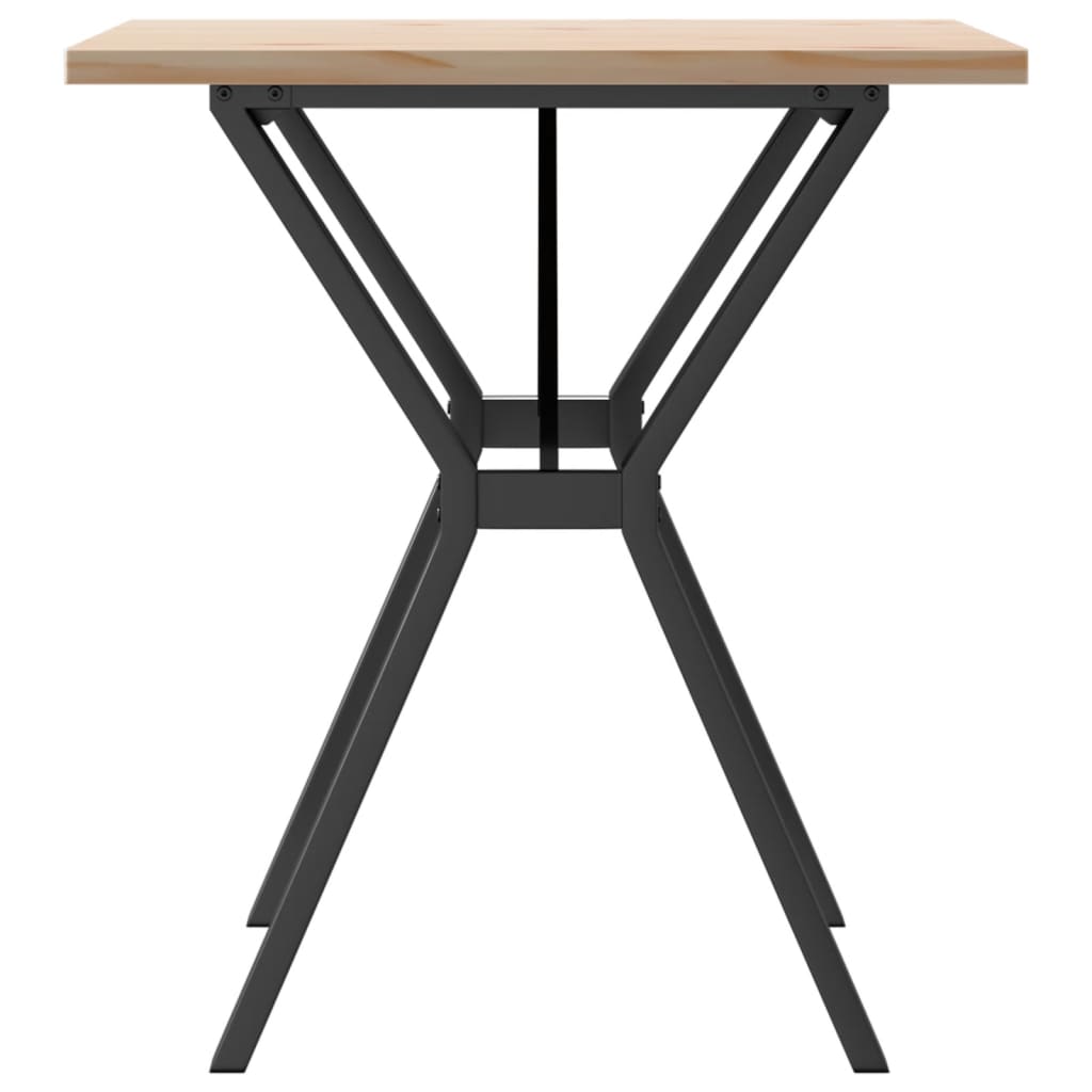 Eettafel Y-frame 70x70x75,5 cm massief grenenhout en staal is nu te koop bij PeponiXL, paradijselijk wonen!