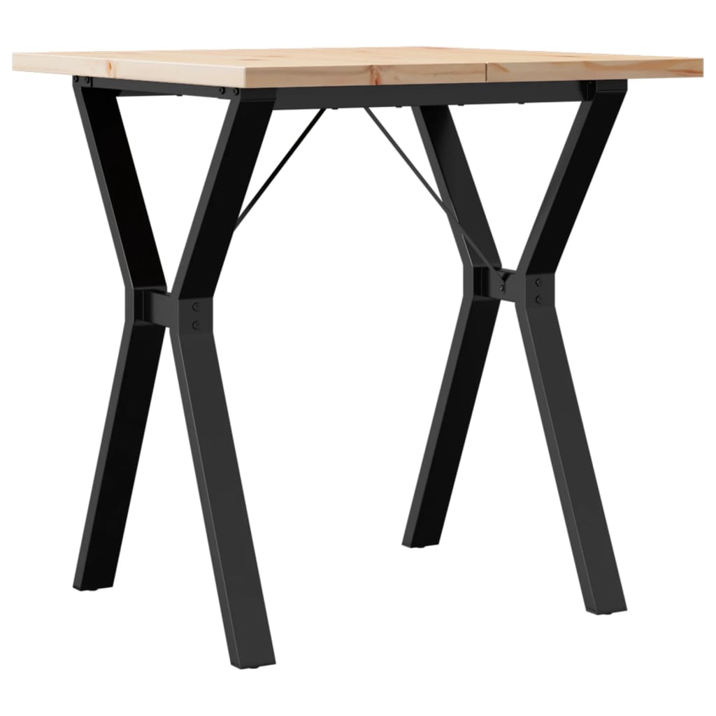 Eettafel Y-frame 70x70x75,5 cm massief grenenhout en staal is nu te koop bij PeponiXL, paradijselijk wonen!