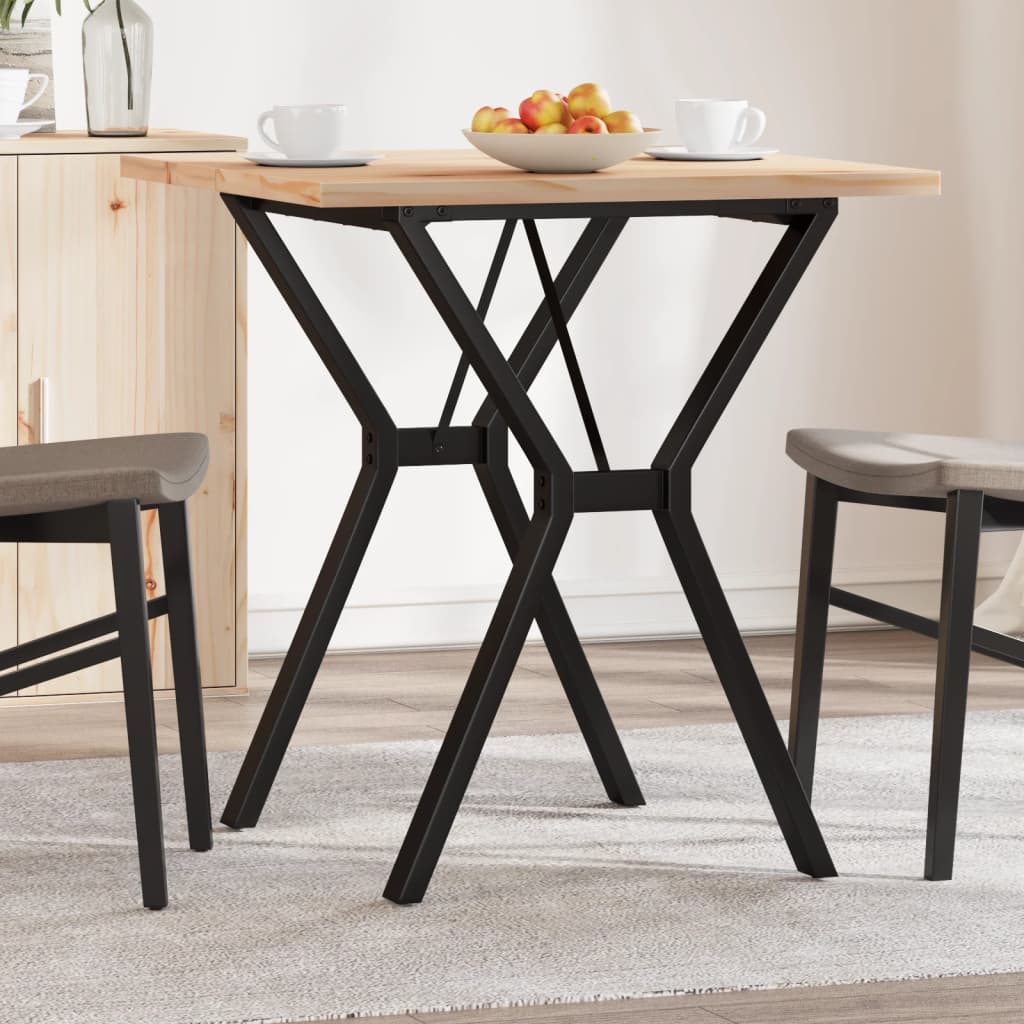 Eettafel Y-frame 70x70x75,5 cm massief grenenhout en staal is nu te koop bij PeponiXL, paradijselijk wonen!