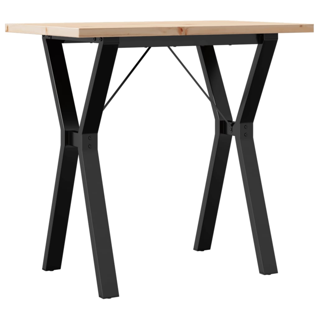 Eettafel Y-frame 80x50x75,5 cm massief grenenhout en staal is nu te koop bij PeponiXL, paradijselijk wonen!