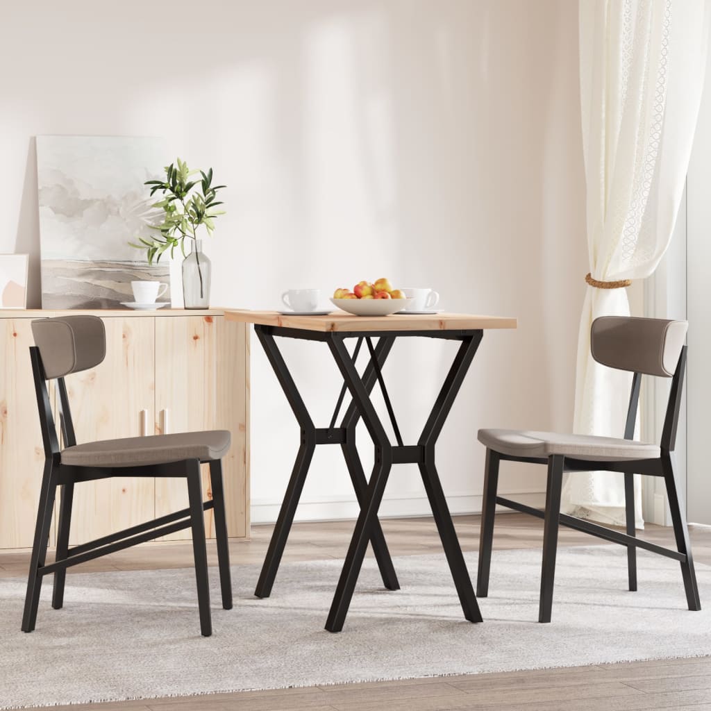Eettafel Y-frame 80x50x75,5 cm massief grenenhout en staal is nu te koop bij PeponiXL, paradijselijk wonen!
