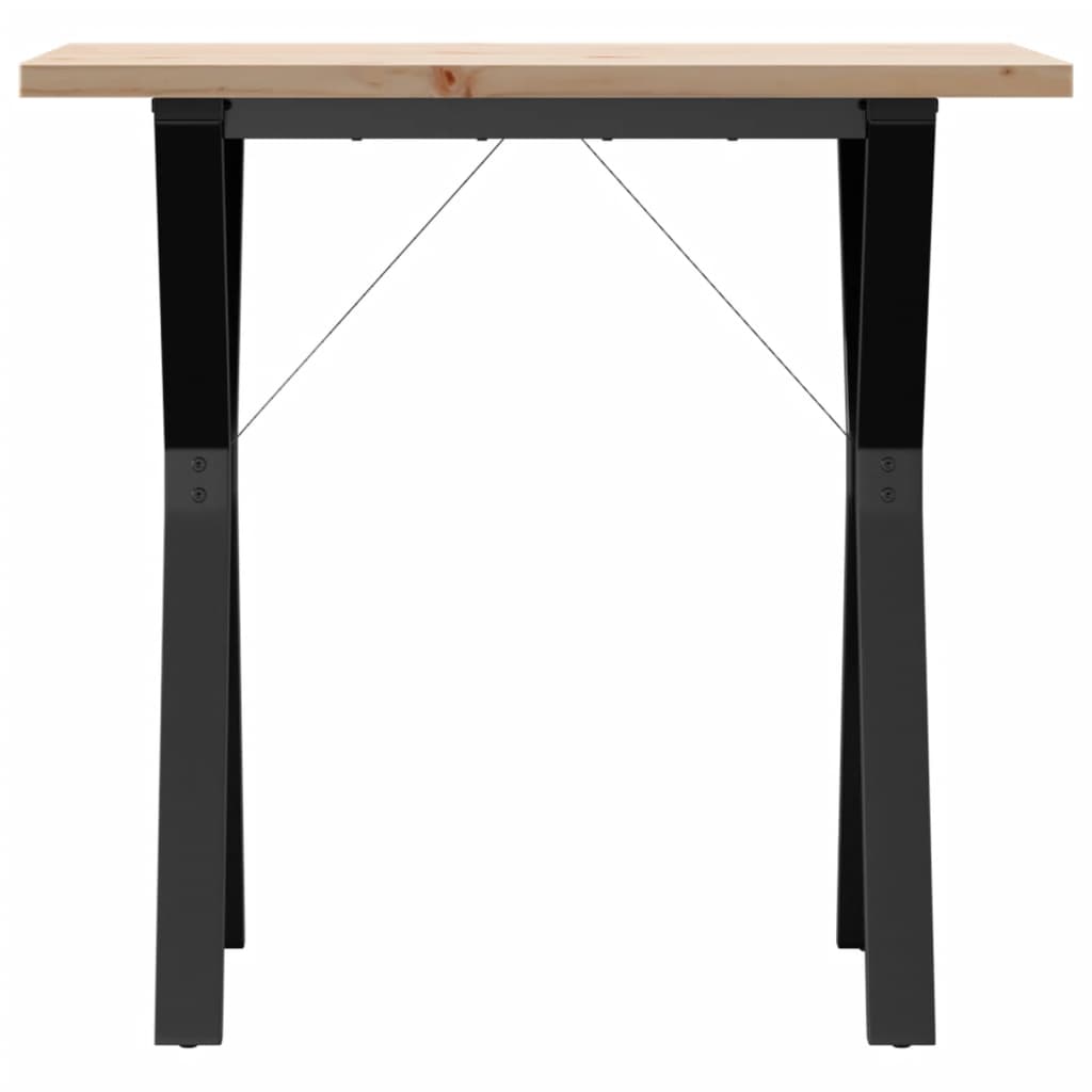 Eettafel Y-frame 80x50x75,5 cm massief grenenhout en staal is nu te koop bij PeponiXL, paradijselijk wonen!