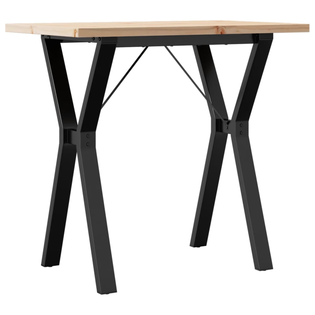 Eettafel Y-frame 80x50x75,5 cm massief grenenhout en staal is nu te koop bij PeponiXL, paradijselijk wonen!