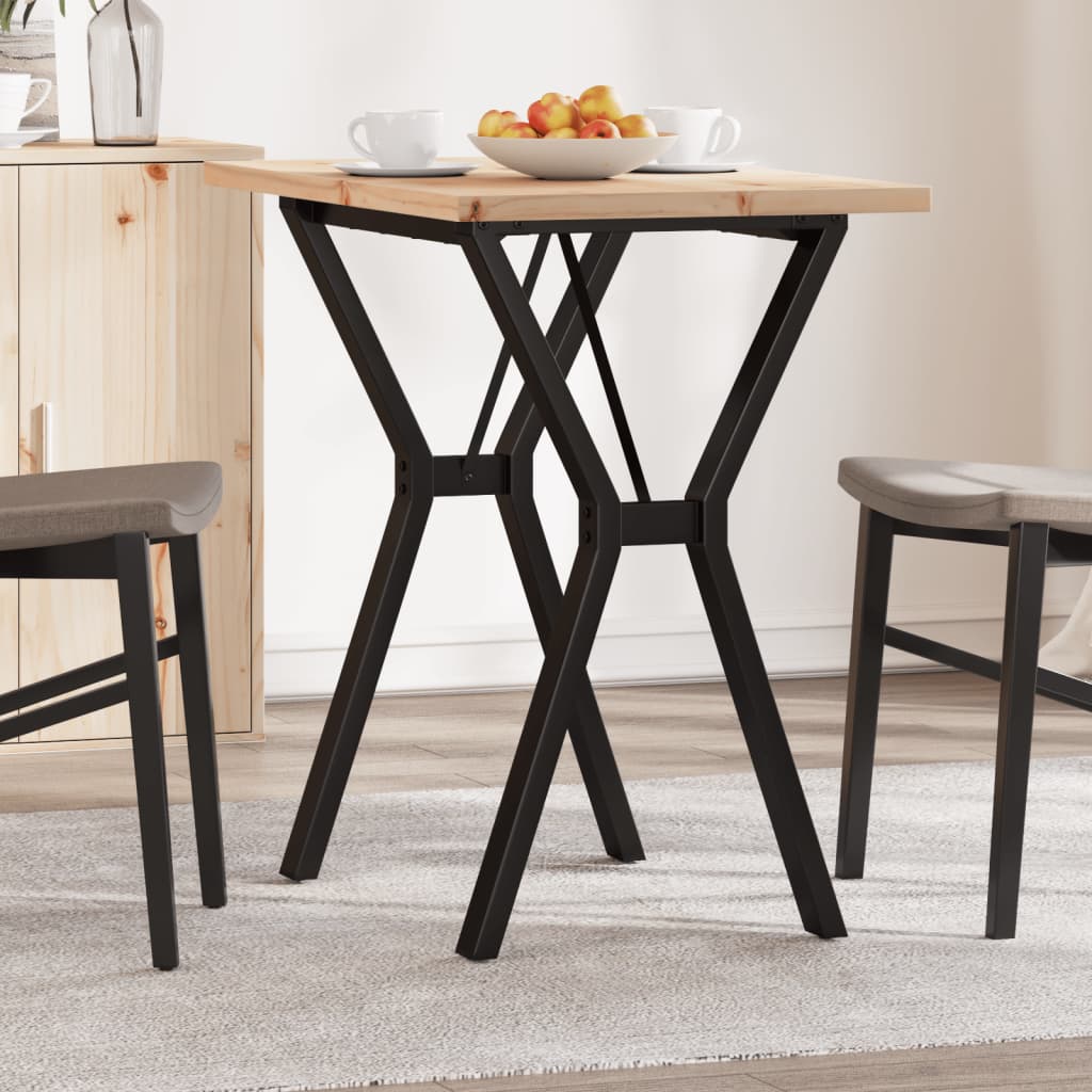 Eettafel Y-frame 80x50x75,5 cm massief grenenhout en staal is nu te koop bij PeponiXL, paradijselijk wonen!
