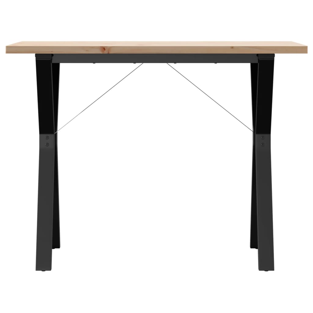 Eettafel Y-frame 100x50x75,5 cm massief grenenhout en staal is nu te koop bij PeponiXL, paradijselijk wonen!