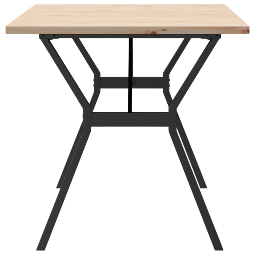 Eettafel Y-frame 160x80x75,5 cm massief grenenhout en staal is nu te koop bij PeponiXL, paradijselijk wonen!