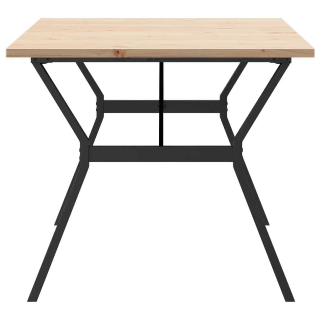 Eettafel Y-frame 180x90x75,5 cm massief grenenhout en staal is nu te koop bij PeponiXL, paradijselijk wonen!