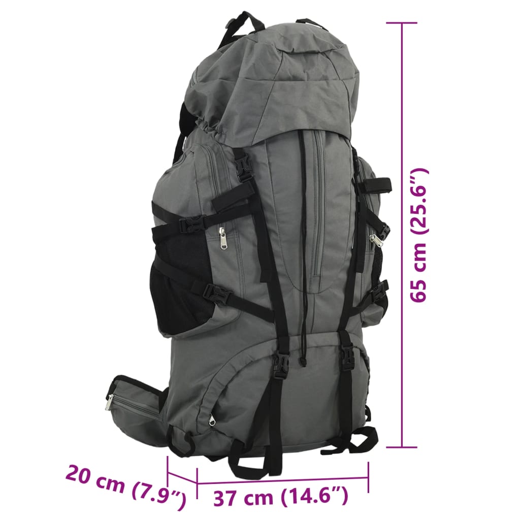 Wandelrugzak 60 L oxford stof grijs is nu te koop bij PeponiXL, paradijselijk wonen!