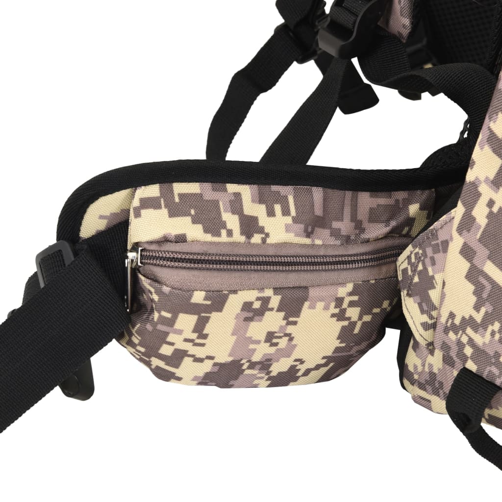 Wandelrugzak 60 L camouflage oxford stof camelbruin is nu te koop bij PeponiXL, paradijselijk wonen!