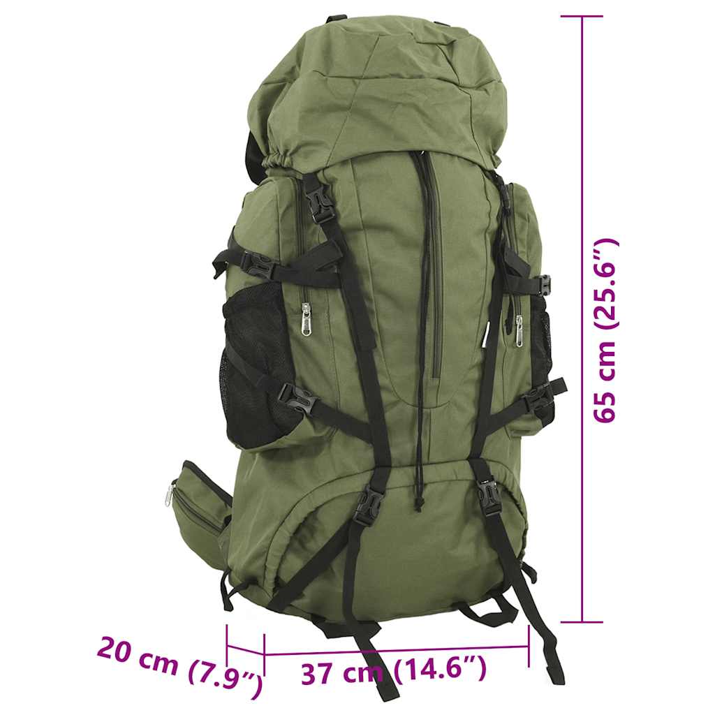 Wandelrugzak 60 L oxford stof legergroen is nu te koop bij PeponiXL, paradijselijk wonen!