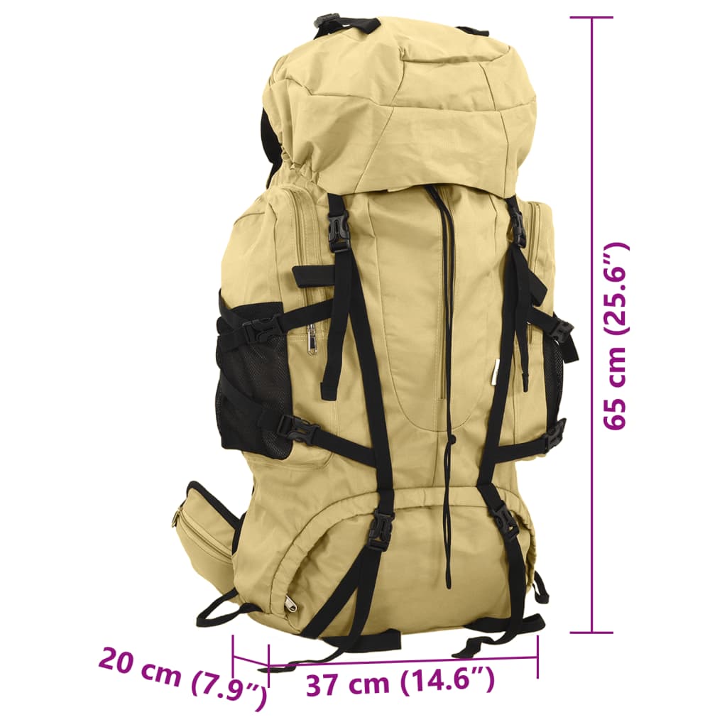 Wandelrugzak 60 L oxford stof kakikleurig is nu te koop bij PeponiXL, paradijselijk wonen!