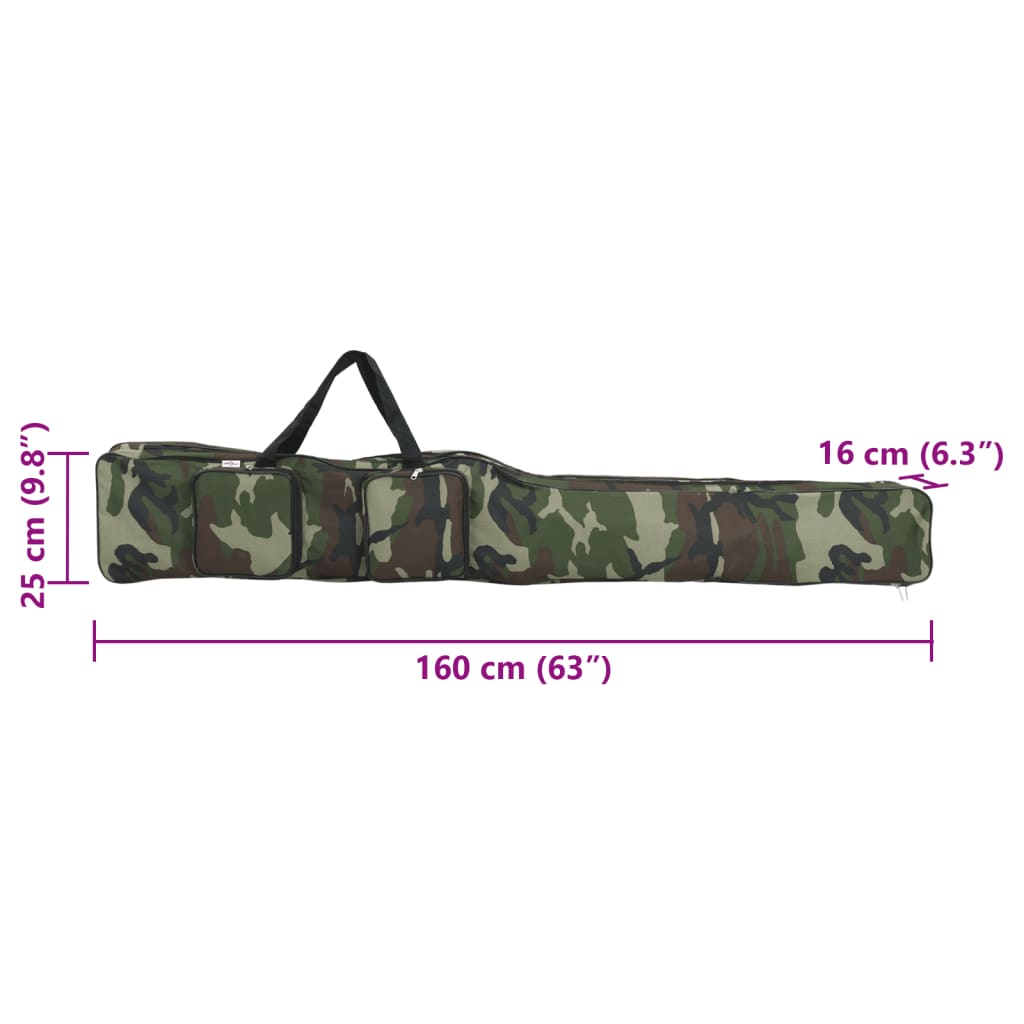 Hengeltas 160 cm camouflage oxford stof groen is nu te koop bij PeponiXL, paradijselijk wonen!