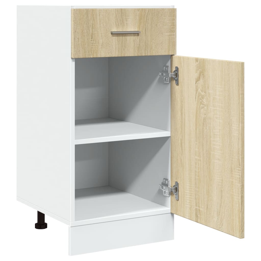 Onderkast met lade Lyon 40x46x81,5 cm bewerkt hout sonoma eikenkleurig is nu te koop bij PeponiXL, paradijselijk wonen!
