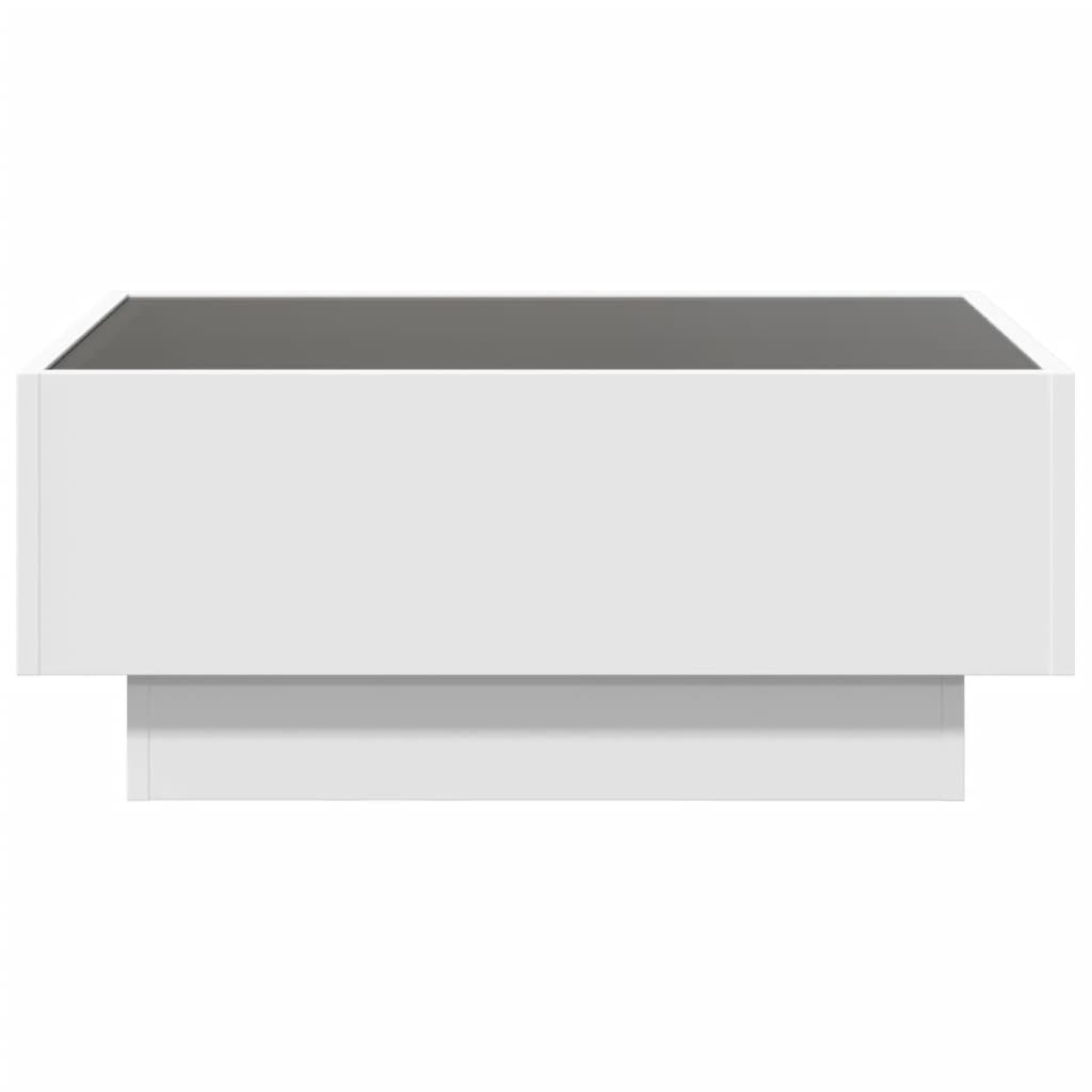 Salontafel met LED 70x50x30 cm bewerkt hout wit is nu te koop bij PeponiXL, paradijselijk wonen!