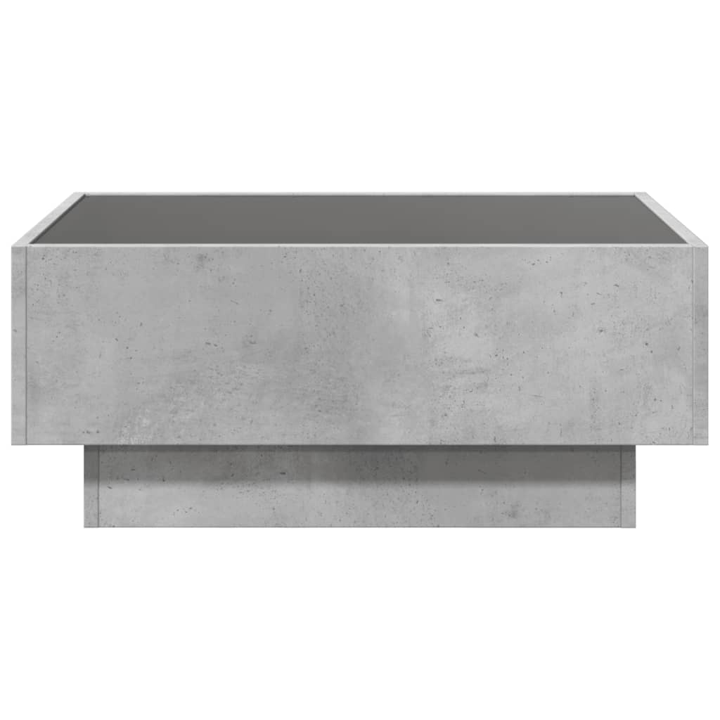 Salontafel met LED 70x50x30 cm bewerkt hout betongrijs is nu te koop bij PeponiXL, paradijselijk wonen!