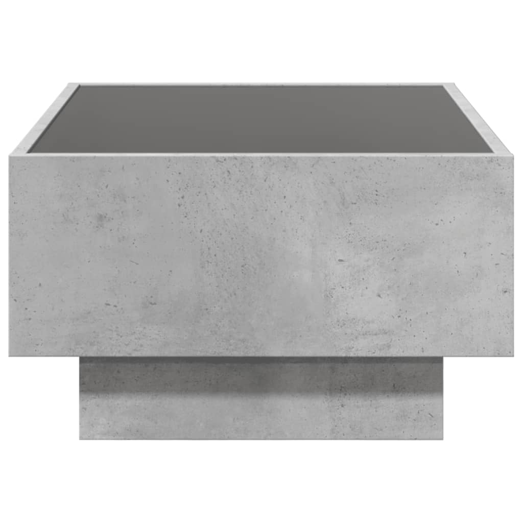 Salontafel met LED 70x50x30 cm bewerkt hout betongrijs is nu te koop bij PeponiXL, paradijselijk wonen!