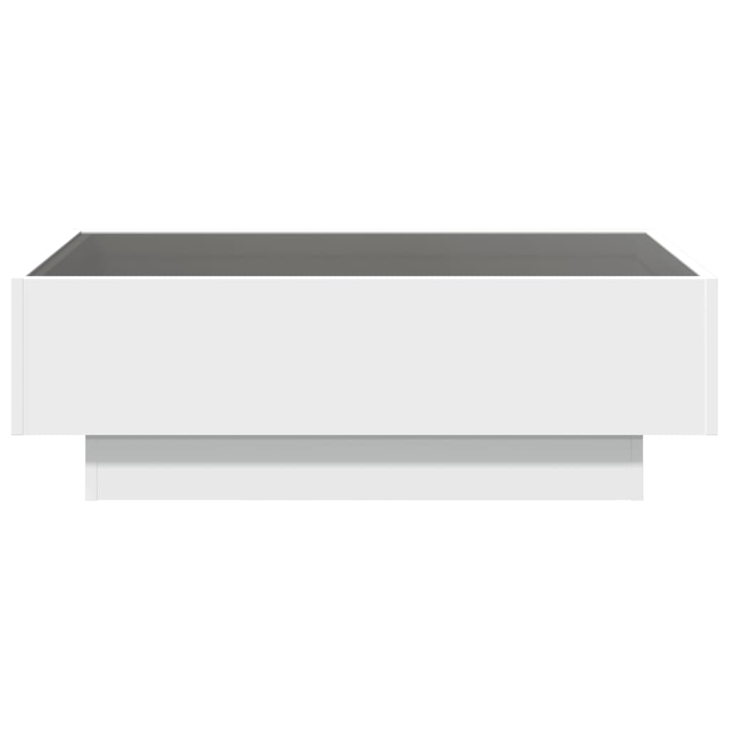 Salontafel met LED 90x50x30 cm bewerkt hout wit is nu te koop bij PeponiXL, paradijselijk wonen!