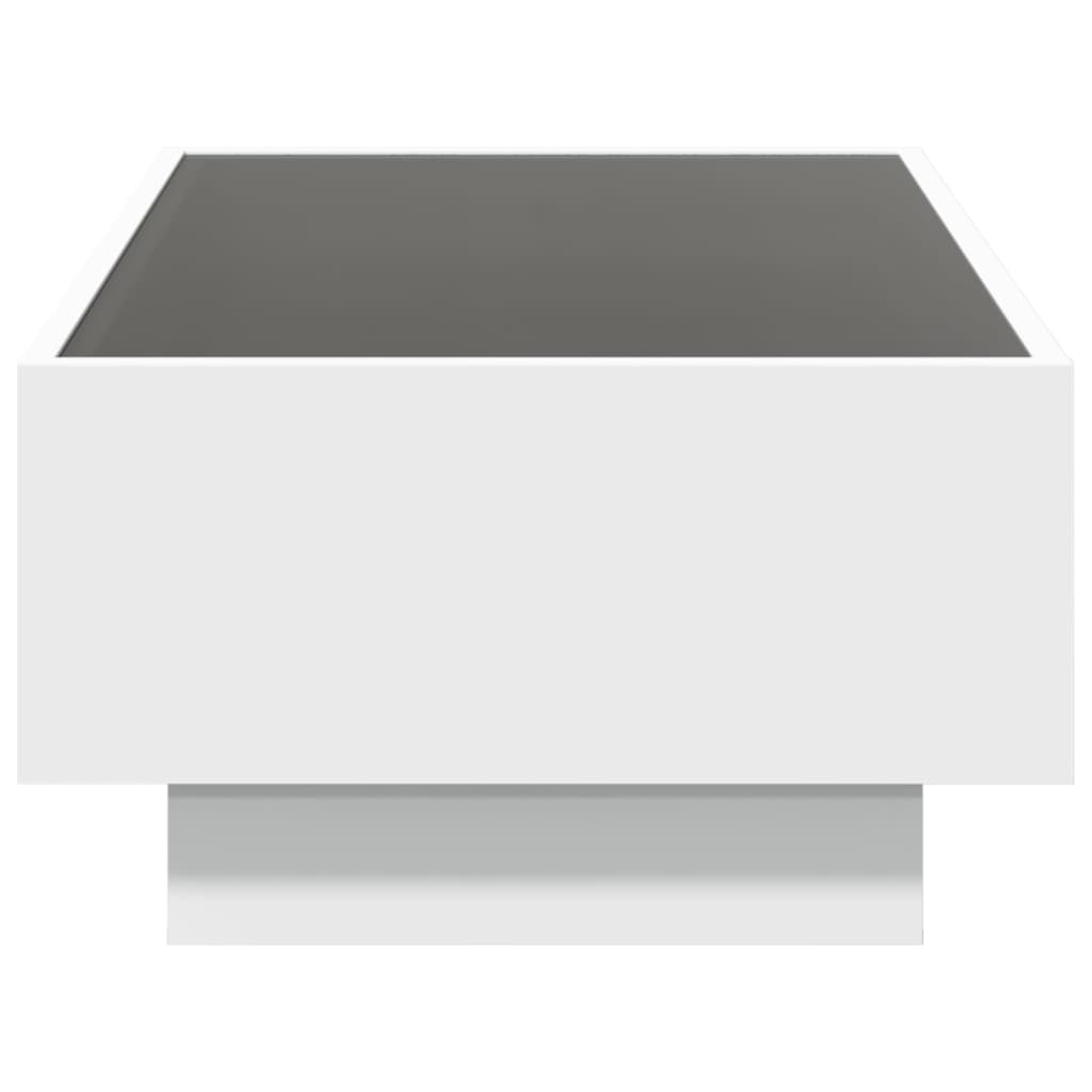 Salontafel met LED 90x50x30 cm bewerkt hout wit is nu te koop bij PeponiXL, paradijselijk wonen!