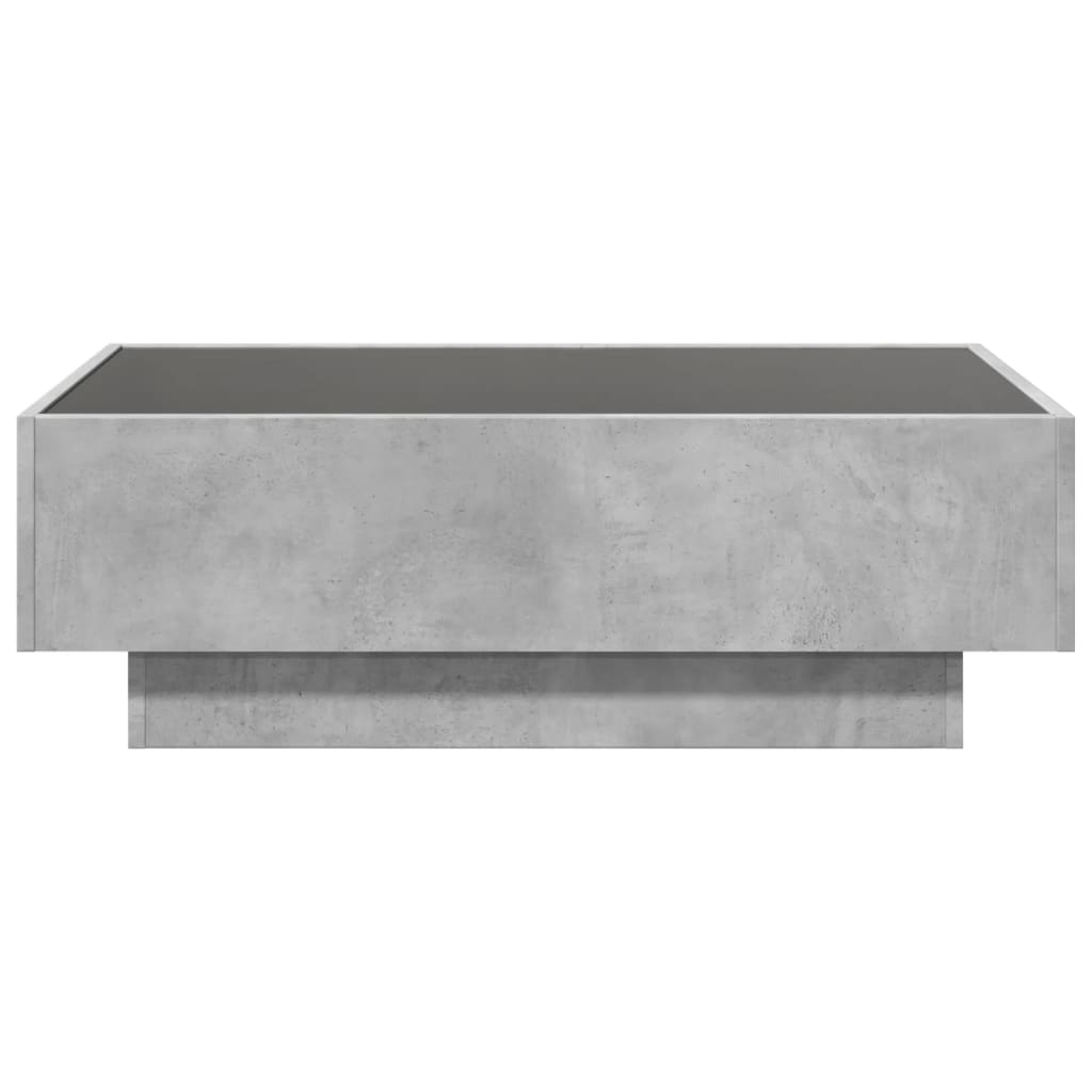 Salontafel met LED 90x50x30 cm bewerkt hout betongrijs is nu te koop bij PeponiXL, paradijselijk wonen!