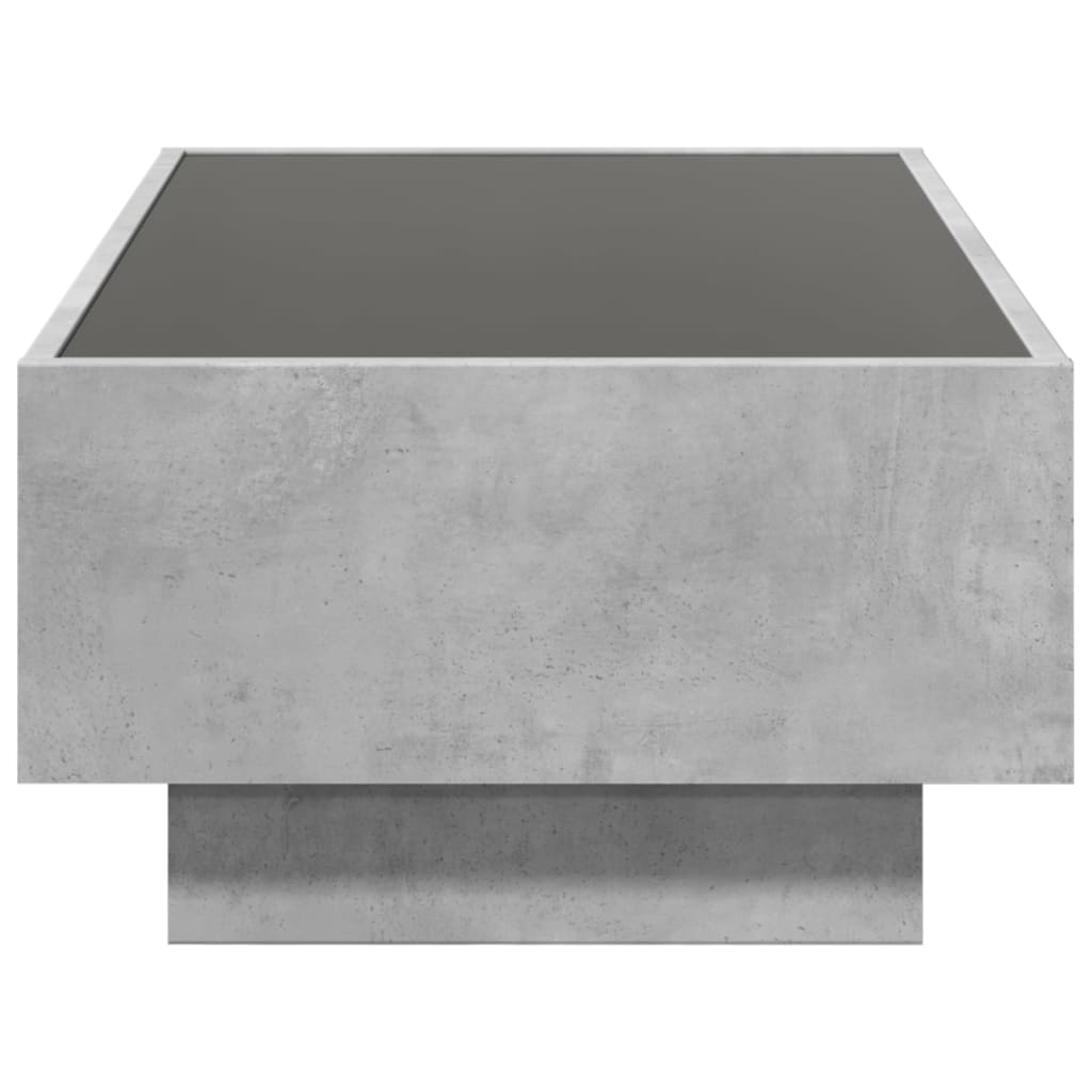 Salontafel met LED 90x50x30 cm bewerkt hout betongrijs is nu te koop bij PeponiXL, paradijselijk wonen!