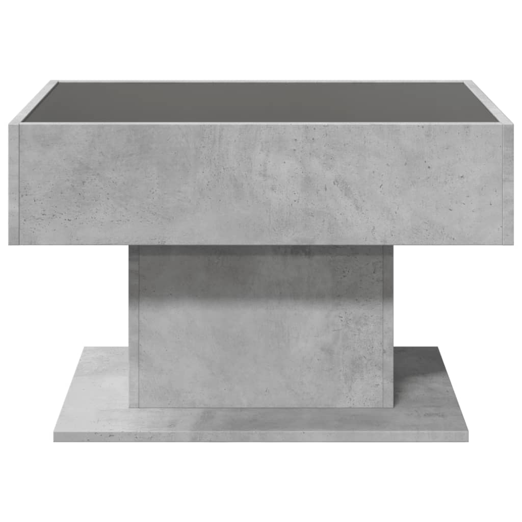 Salontafel met LED 70x50x45 cm bewerkt hout betongrijs is nu te koop bij PeponiXL, paradijselijk wonen!
