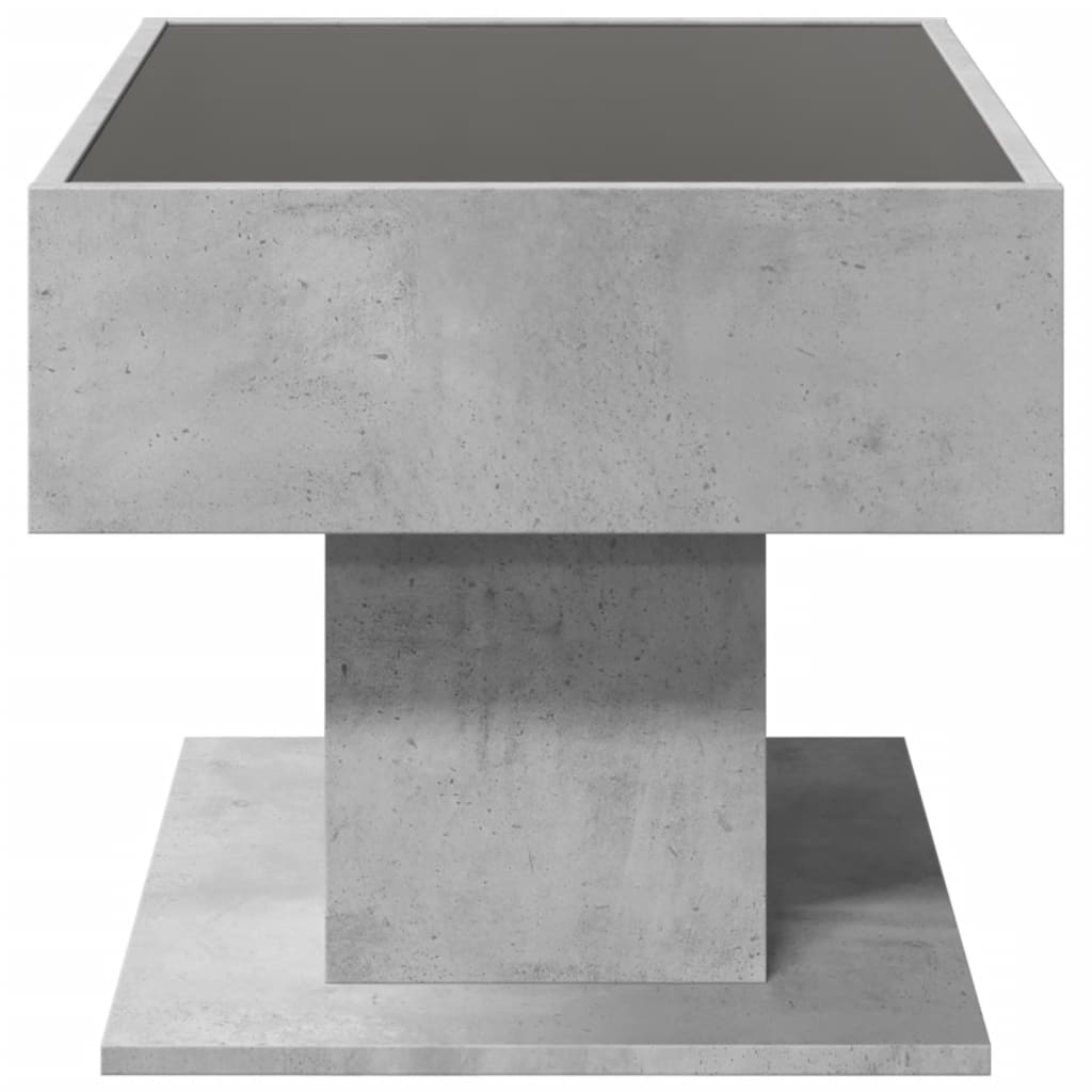 Salontafel met LED 70x50x45 cm bewerkt hout betongrijs is nu te koop bij PeponiXL, paradijselijk wonen!