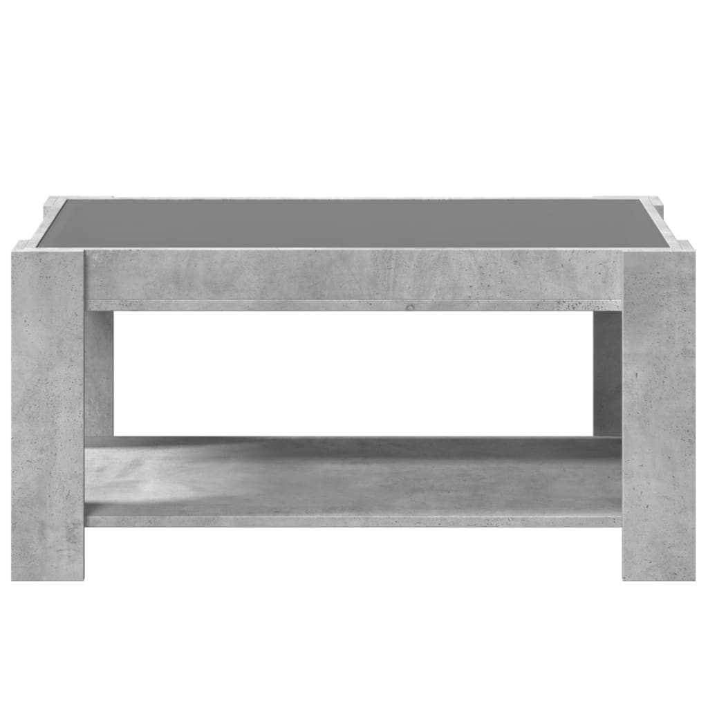 Salontafel met LED 93x53x45 cm bewerkt hout betongrijs is nu te koop bij PeponiXL, paradijselijk wonen!