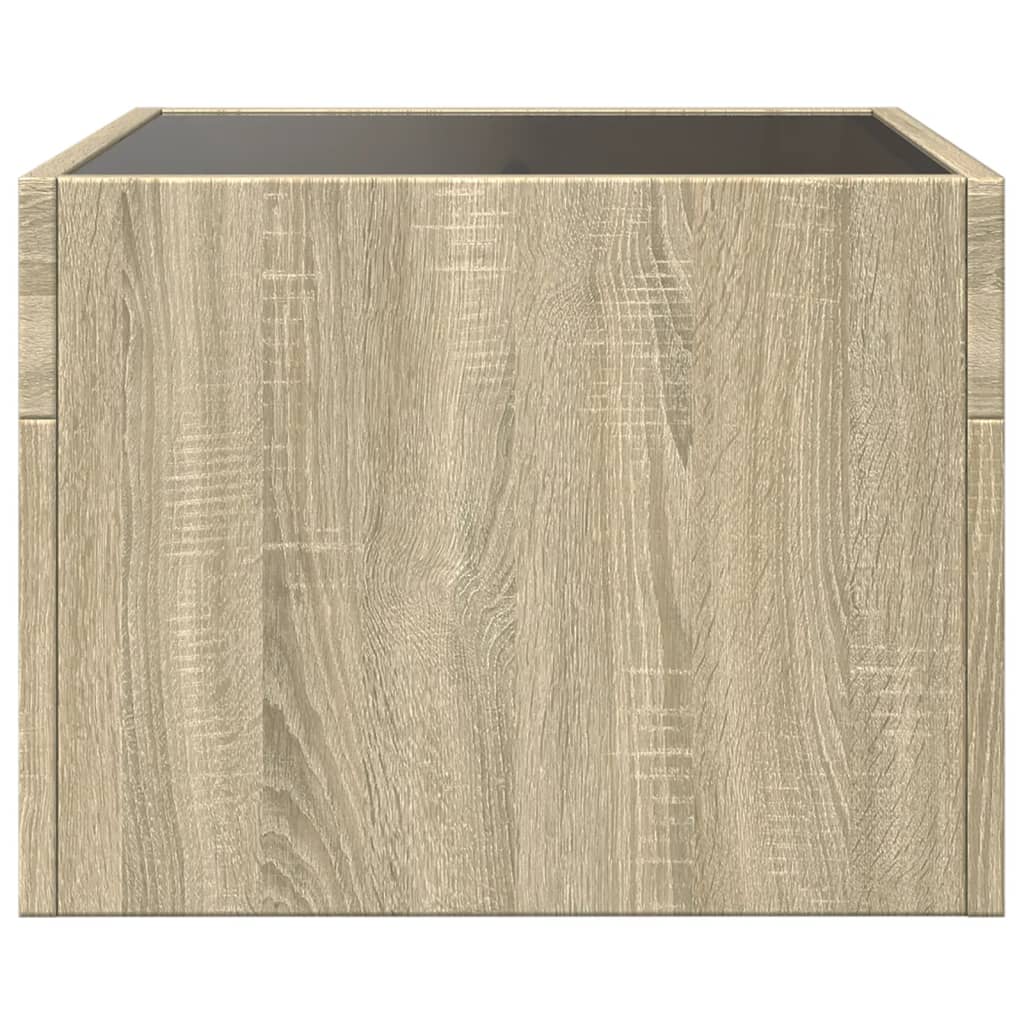 Salontafel met Infinity LED 40x40x30 cm sonoma eikenkleurig is nu te koop bij PeponiXL, paradijselijk wonen!