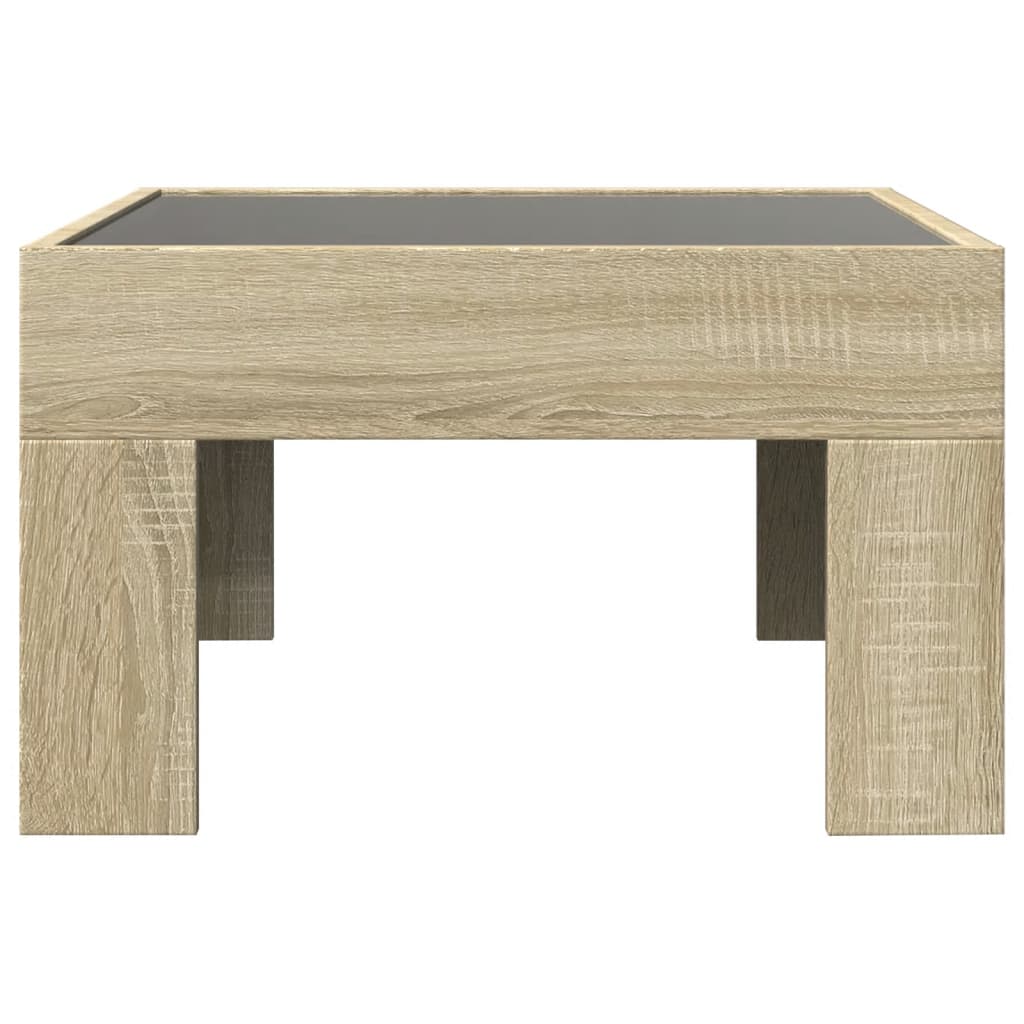Salontafel met Infinity LED 50x50x30 cm sonoma eikenkleurig is nu te koop bij PeponiXL, paradijselijk wonen!