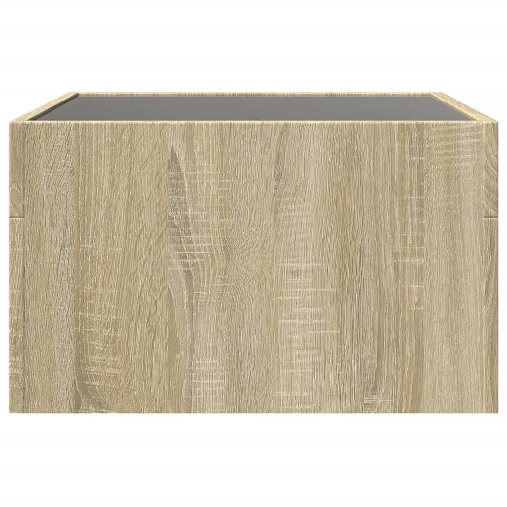 Salontafel met Infinity LED 50x50x30 cm sonoma eikenkleurig is nu te koop bij PeponiXL, paradijselijk wonen!