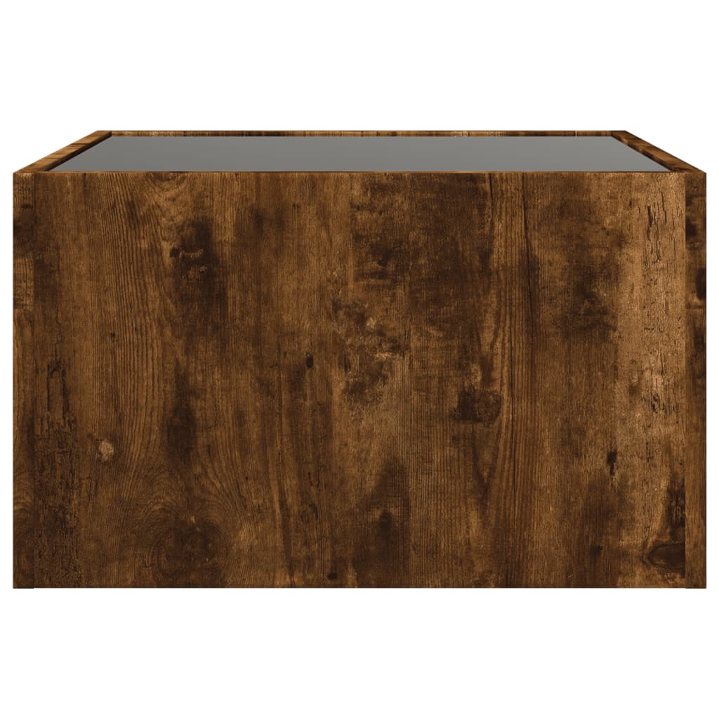 Salontafel met Infinity LED 50x50x30 cm gerookt eikenkleurig is nu te koop bij PeponiXL, paradijselijk wonen!