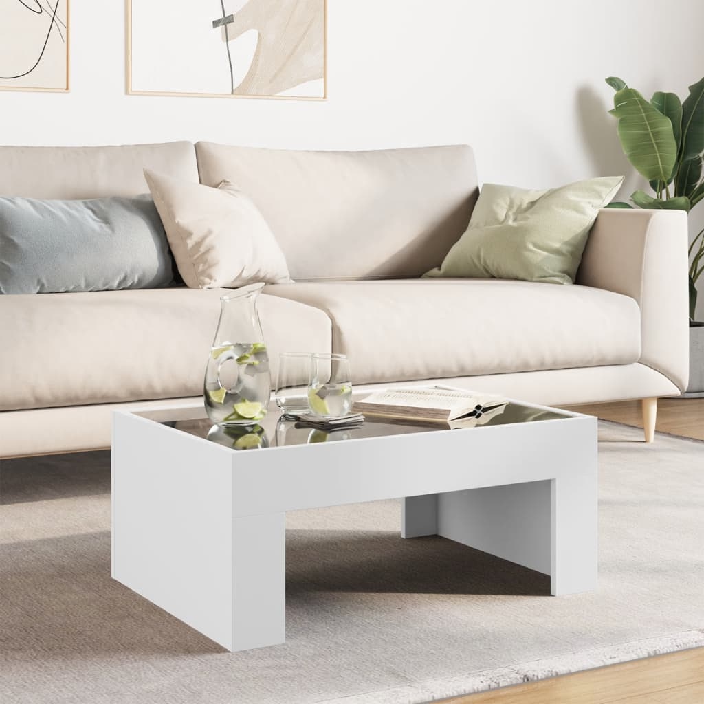 Salontafel met Infinity LED 70x50x30 cm wit is nu te koop bij PeponiXL, paradijselijk wonen!
