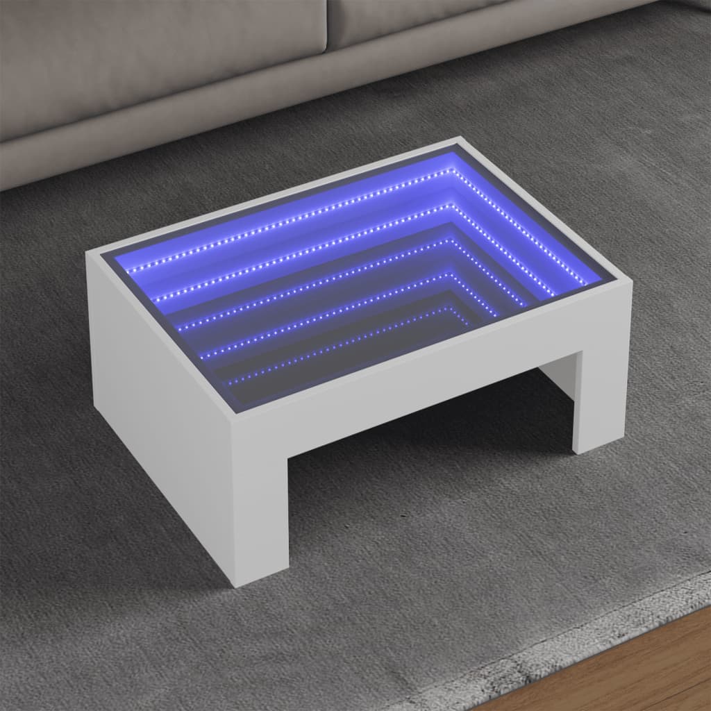 Salontafel met Infinity LED 70x50x30 cm wit is nu te koop bij PeponiXL, paradijselijk wonen!