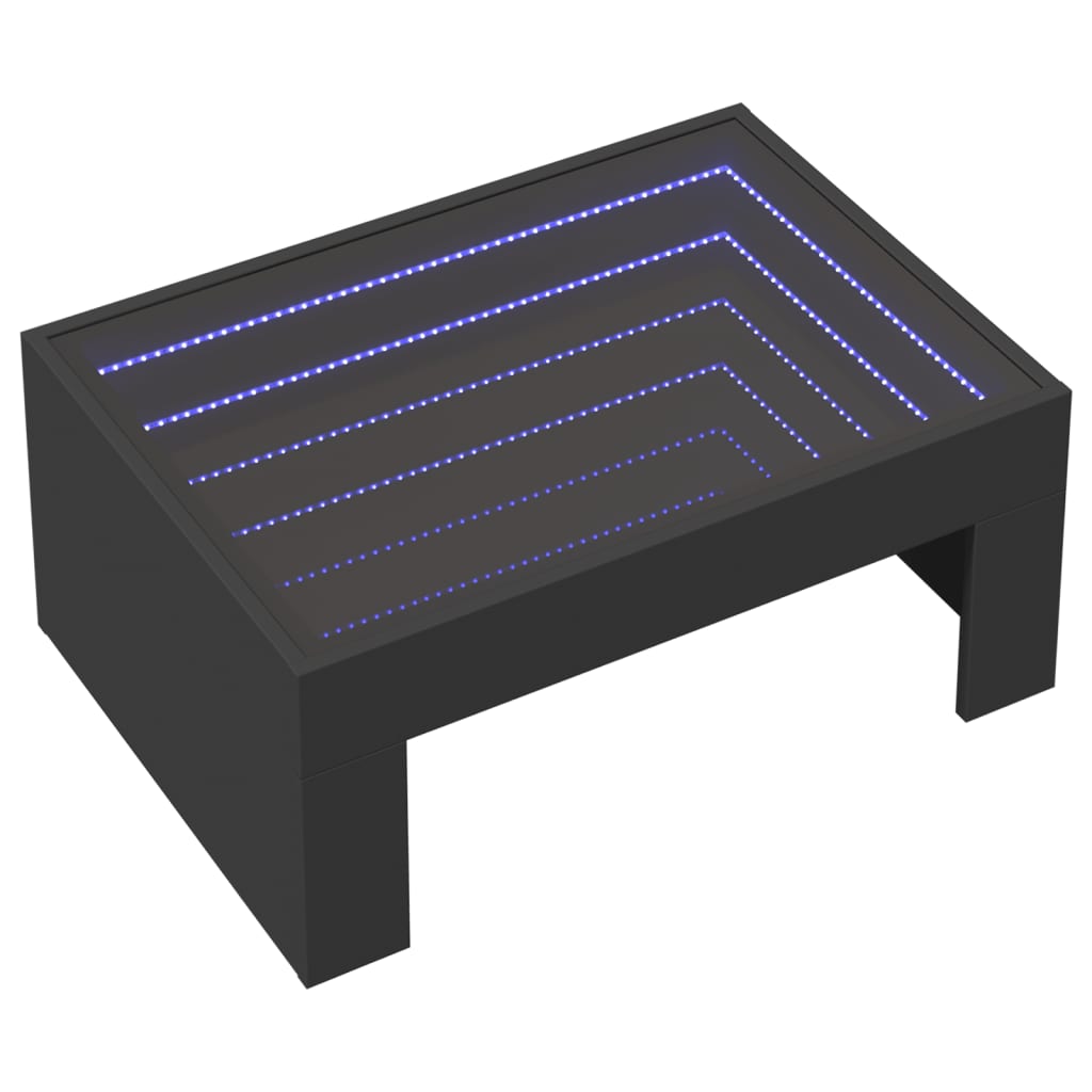 Salontafel met Infinity LED 70x50x30 cm zwart is nu te koop bij PeponiXL, paradijselijk wonen!