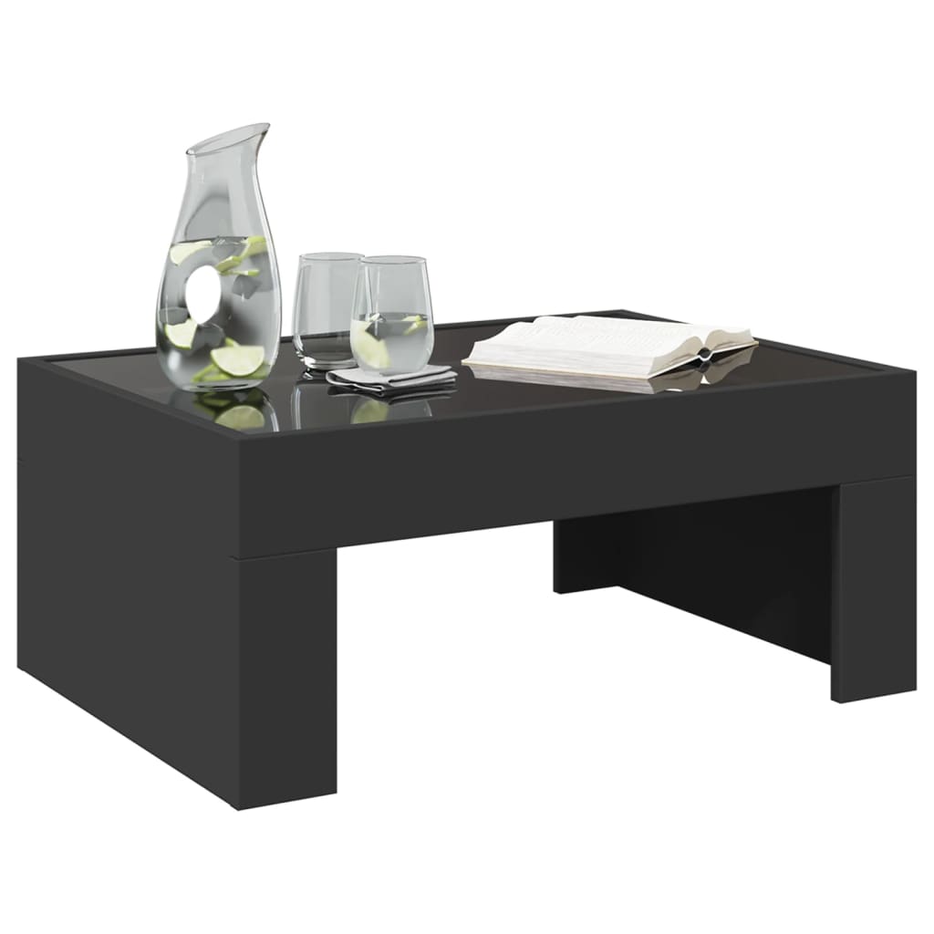 Salontafel met Infinity LED 70x50x30 cm zwart is nu te koop bij PeponiXL, paradijselijk wonen!