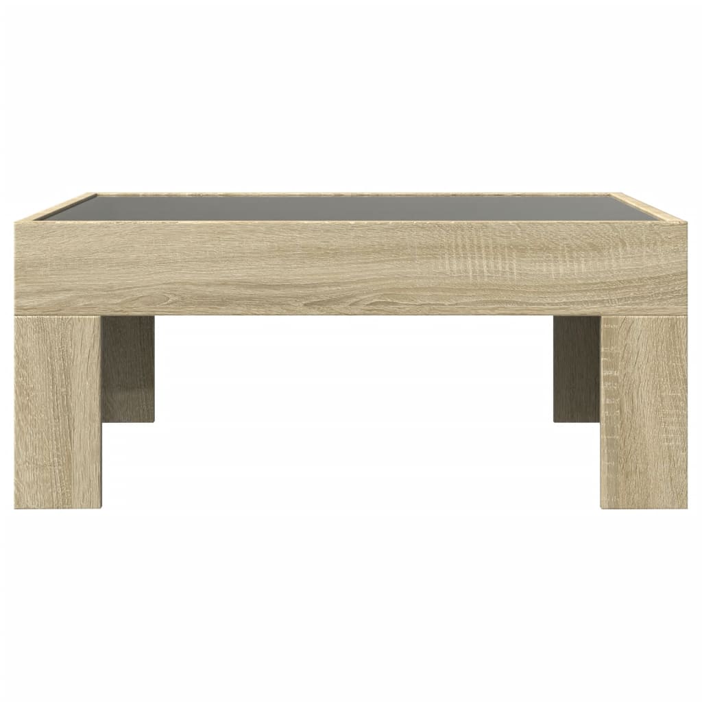 Salontafel met Infinity LED 70x50x30 cm sonoma eikenkleurig is nu te koop bij PeponiXL, paradijselijk wonen!