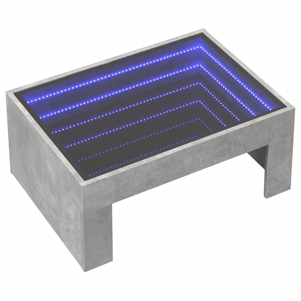 Salontafel met Infinity LED 70x50x30 cm betongrijs is nu te koop bij PeponiXL, paradijselijk wonen!