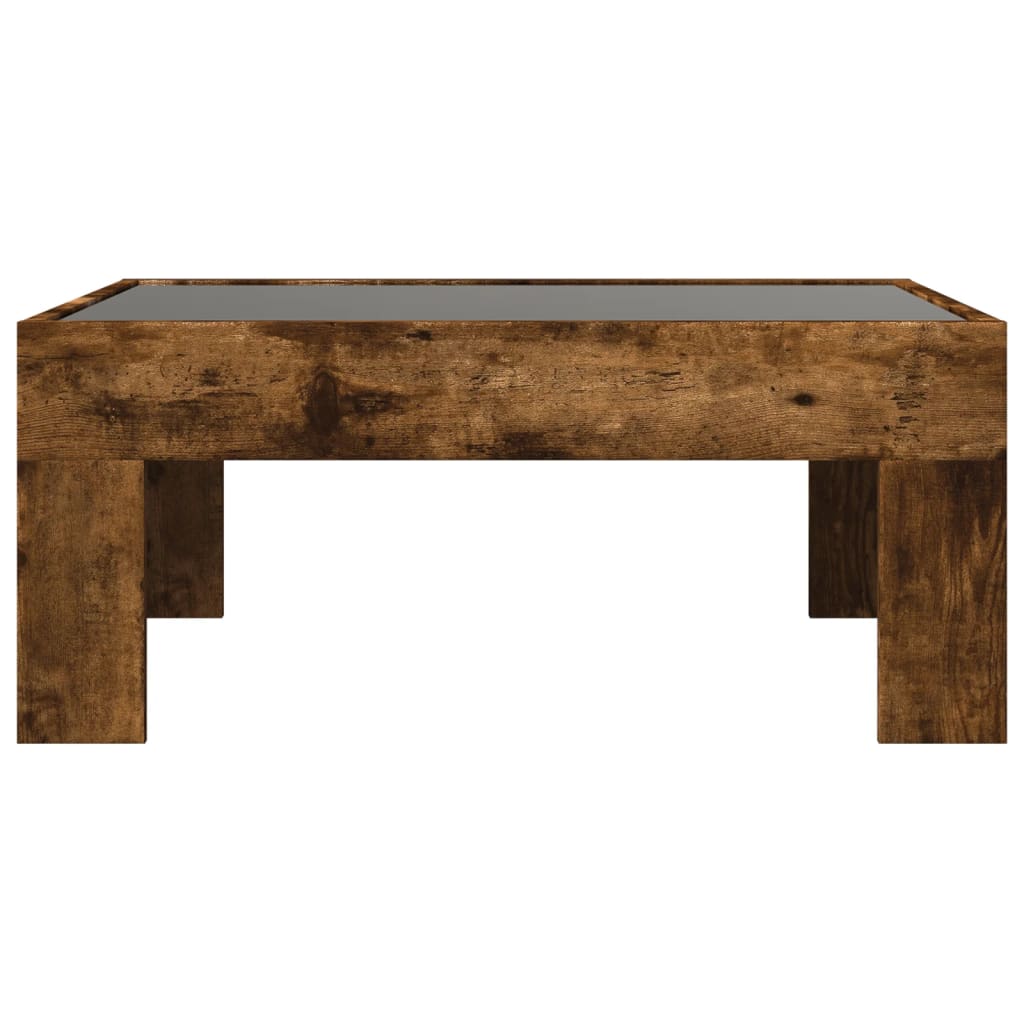 Salontafel met Infinity LED 70x50x30 cm gerookt eikenkleurig is nu te koop bij PeponiXL, paradijselijk wonen!