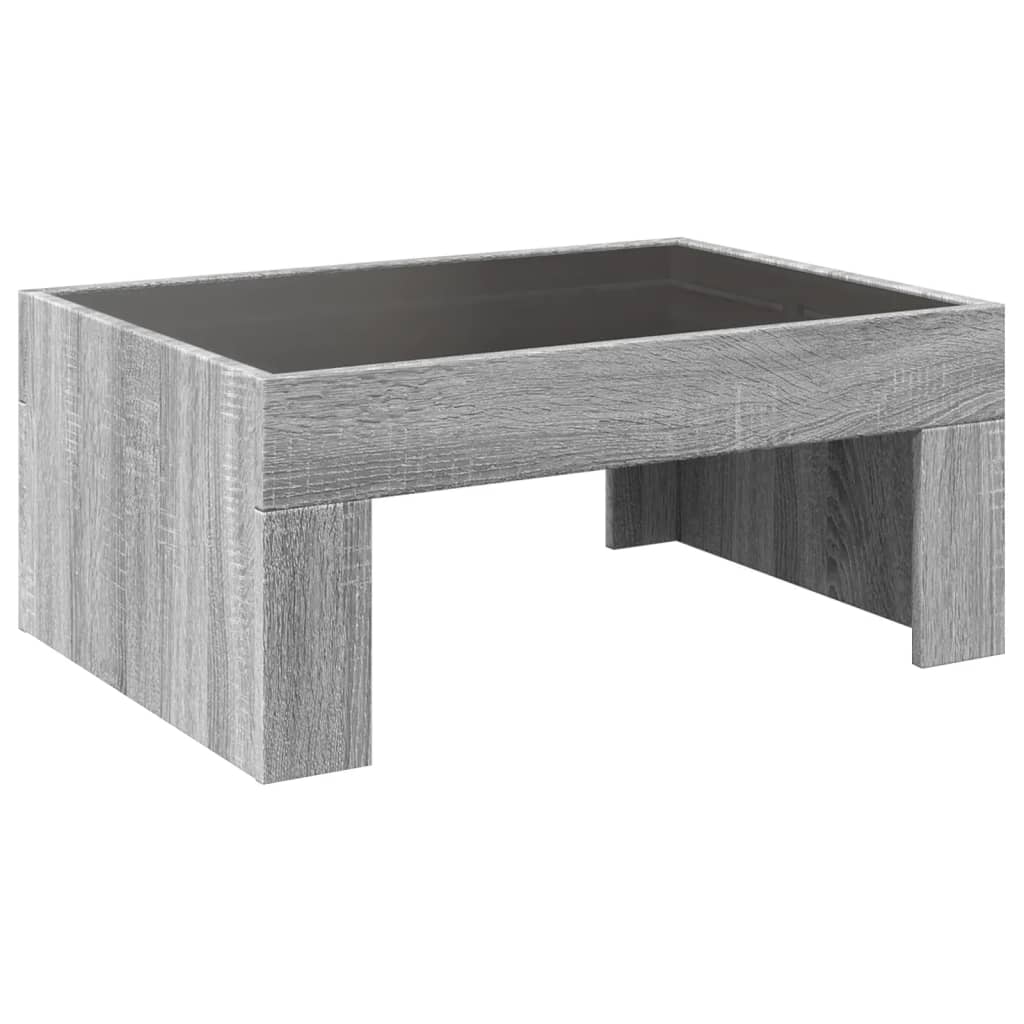 Salontafel met Infinity LED 70x50x30 cm grijs sonoma eikenkleur is nu te koop bij PeponiXL, paradijselijk wonen!