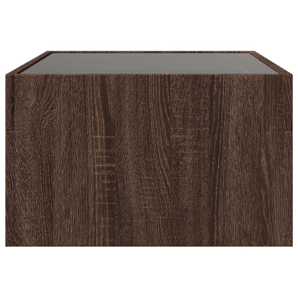 Salontafel met Infinity LED 70x50x30 cm bruin eikenkleurig is nu te koop bij PeponiXL, paradijselijk wonen!