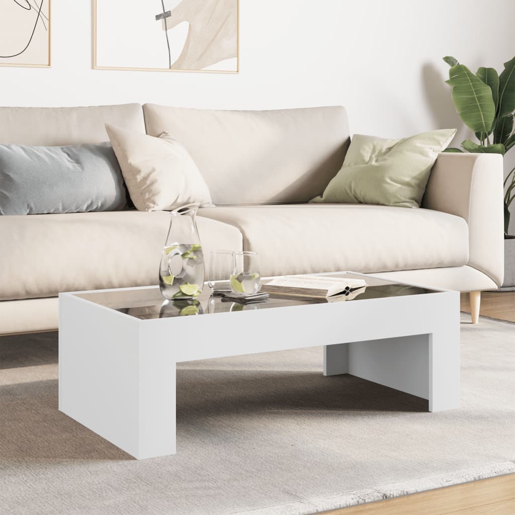 Salontafel met Infinity LED 90x50x30 cm wit is nu te koop bij PeponiXL, paradijselijk wonen!