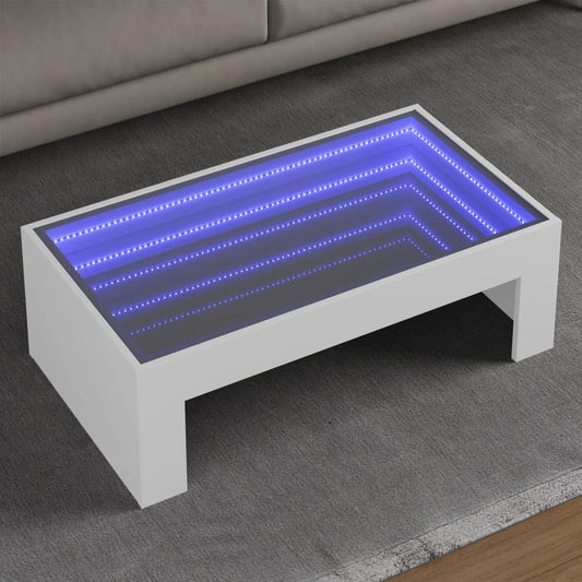 Salontafel met Infinity LED 90x50x30 cm wit is nu te koop bij PeponiXL, paradijselijk wonen!